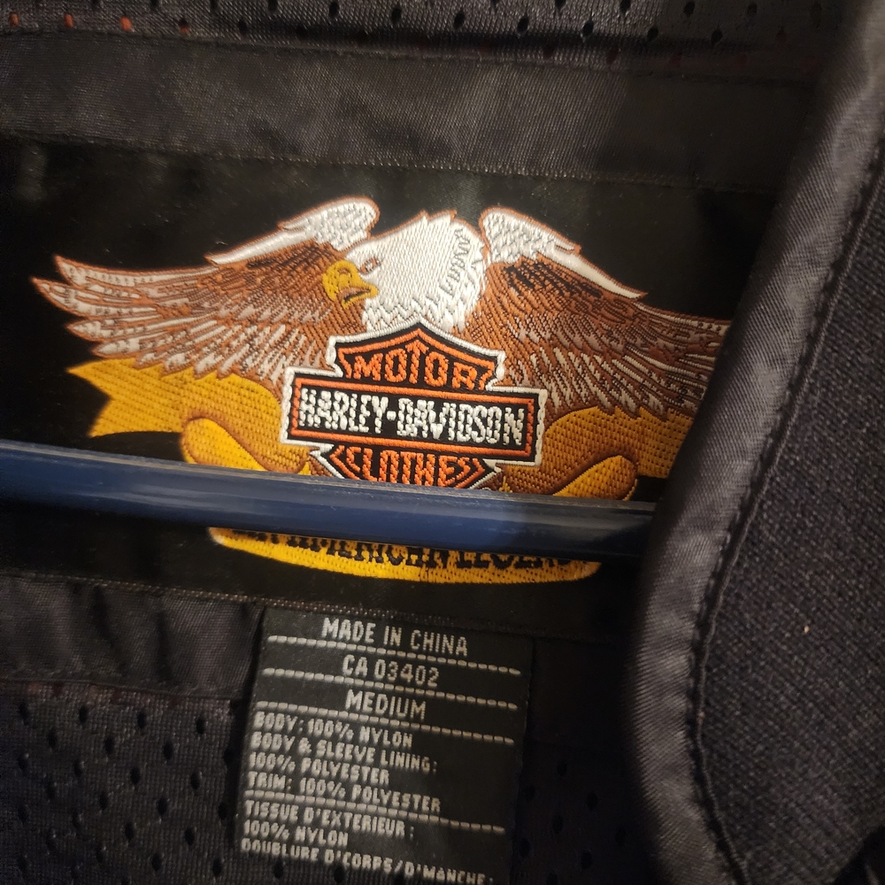 Harley-Davidson Men's Black and Orange Jacket - Picture 8 of 11